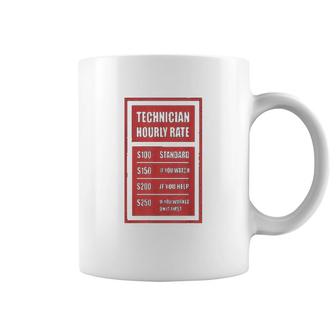 Technician Hourly Rate Technician Coffee Mug | Mazezy