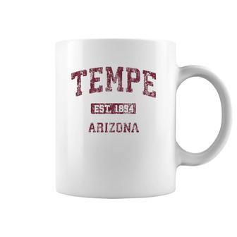 Tempe Arizona Az Vintage Athletic Sports Design Pullover Coffee Mug | Mazezy