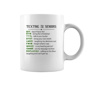 Texting For Seniors Funny Seniors Class Coffee Mug | Mazezy UK