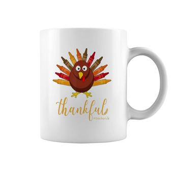Thankful Teacher Life Turkey Crayon Art Teacher Thanksgiving Coffee Mug | Mazezy