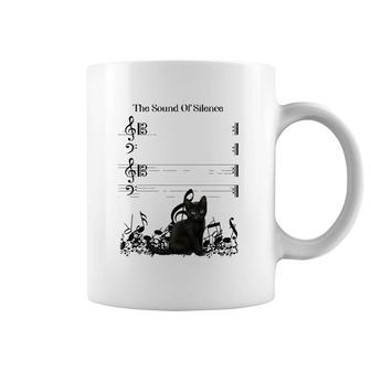 The Sound Of Silence Music And Cats Lover Funny Cat Coffee Mug | Mazezy