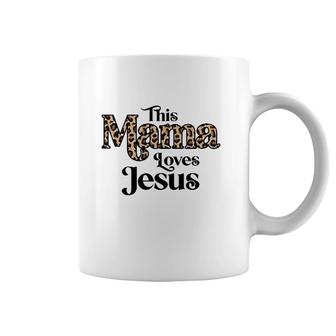 This Mama Loves Jesus Leopard Print Coffee Mug | Mazezy