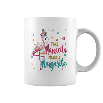 This Mamacita Needs A Margarita Flamingo Drinking Tee Coffee Mug | Mazezy DE