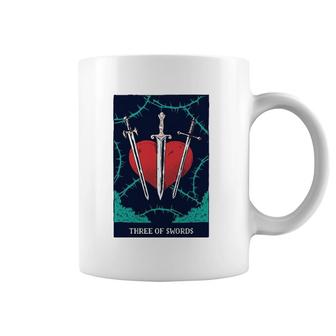 Three Of Swords Tarot Card Coffee Mug | Mazezy CA