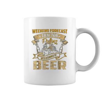 Tractor Pulling With A Chance Of Beer Coffee Mug | Mazezy
