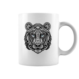 Tribal Tiger Blue Eyes Big Cat Coffee Mug | Mazezy