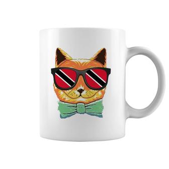 Trinidad And Tobago Flag Trinidad And Tobago Cat Sunglasses Coffee Mug | Mazezy