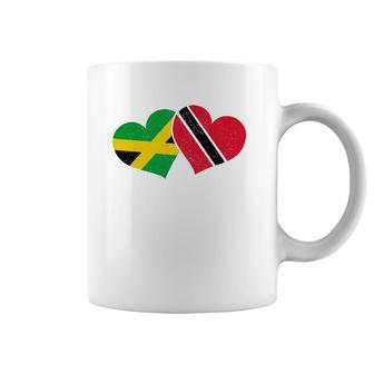 Trinidad & Tobago Jamaica Trinidadian Flag Heart Pride Coffee Mug | Mazezy