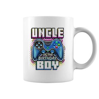 Uncle Of The Birthday Boy Matching Video Game Birthday Party Coffee Mug | Mazezy