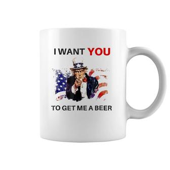 Uncle Sam Beer I Want You To Get Me A Beer Coffee Mug | Mazezy