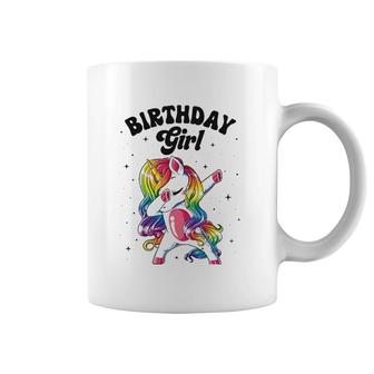 Unicorn Dabbing Birthday Girl Kids Rainbow Dab Dance Squad Coffee Mug | Mazezy