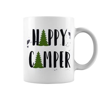 Unisex Happy Camper Outdoors Raglan Coffee Mug | Mazezy