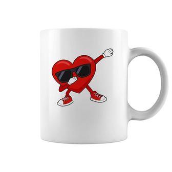 Valentine's Day Dabbing Heart Funny Boys Girls Kids Gift Coffee Mug | Mazezy