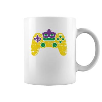 Video Game Controller Gamer E Sports Mardi Gras Carnival Coffee Mug | Mazezy