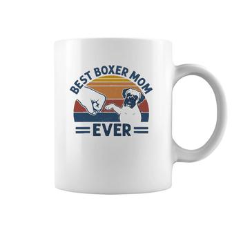 Vintage Best Boxer Mom Ever Bump Fit Boxer Dog Mother's Day Coffee Mug | Mazezy