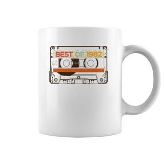 Vintage Cassette Tape Birthday Gifts Born In Best Of 1982 Ver2 Coffee Mug | Mazezy