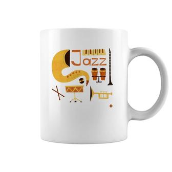 Vintage Jazz Music Musical Instrument Coffee Mug | Mazezy