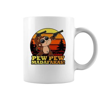 Vintage Pew Pew Mada-Fakas, Crazy Pew Pew Monkey Madafakas Coffee Mug | Mazezy