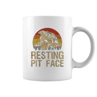 Vintage Pitbull Resting Pit Face Funny Pitbull Lovers Coffee Mug - Thegiftio UK
