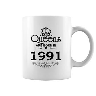 Vintage Queens Are Born In 1991 30Th Birthday Gifts Coffee Mug | Mazezy
