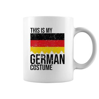 Vintage This Is My German Flag Costume For Halloween V-Neck Coffee Mug | Mazezy