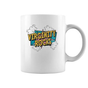 Virginity Mens & Womens Rocks Original Trendy Comic Coffee Mug | Mazezy