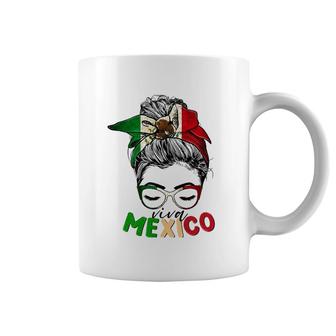 Viva Mexico Messy Hair Mexico Women Sunglass Mexican Girls Coffee Mug | Mazezy