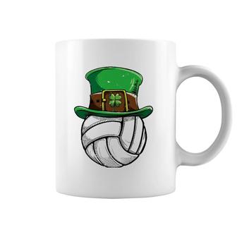 Volleyball St Patrick's Day Girls Boys Ball Leprechaun Gifts Coffee Mug | Mazezy