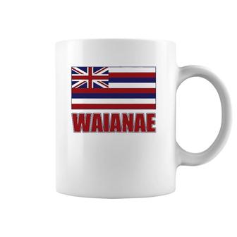 Waianae Hawaii Hawaiian Flag, Hawaii 96792 Ver2 Coffee Mug | Mazezy