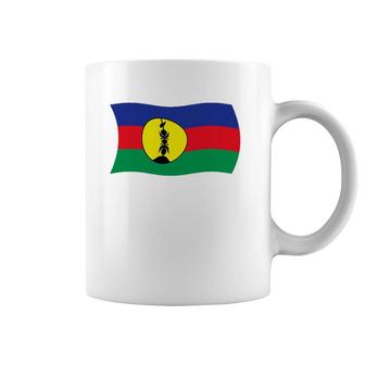 Wavy Flag Of The Kanak People New Caledonia Coffee Mug | Mazezy