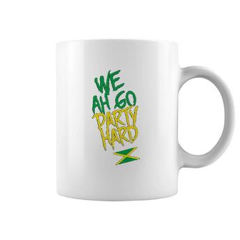 We Ah Go Party Hard Jamaica Flag Coffee Mug | Mazezy