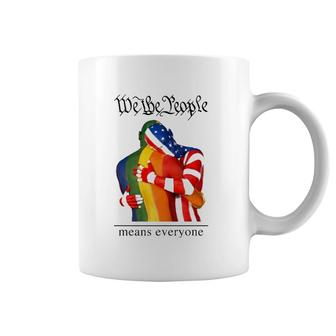 We The People Means Everyone Lgbt Gay Pride American Flag Coffee Mug | Mazezy