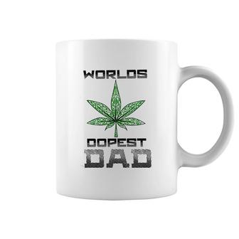 Weed Worlds Dopest Dad Funny Leaf Casual For Men Women Leaf Coffee Mug - Seseable