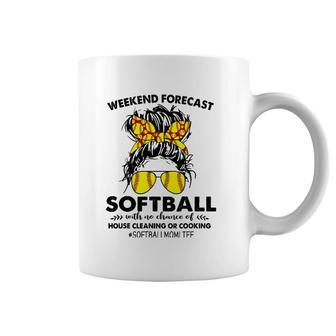 Weekend Forecast-Softball No Chance House Cleaning Or Cook Coffee Mug | Mazezy
