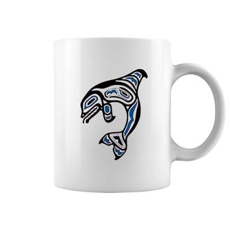 Whale Orca Pacific Nw Native American Indian Coffee Mug | Mazezy