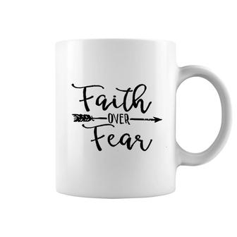 Women Cute Faith Fear Coffee Mug | Mazezy