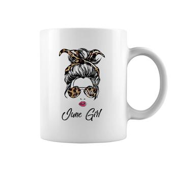 Women June Girl Classy Mom Life With Leopard Pattern Shades Coffee Mug | Mazezy