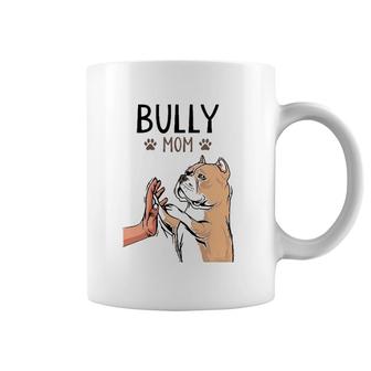 Womens American Bully Mom Dog Mama Funny Women V-Neck Coffee Mug | Mazezy