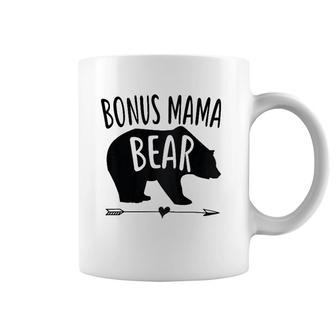 Womens Bonus Mama Mom Bear Stepmom Mother's Day Gift Raglan Baseball Tee Coffee Mug | Mazezy