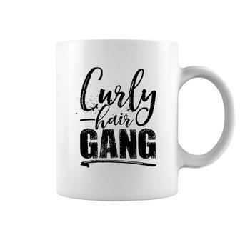 Womens Curly Hair Gang Tee - Curly Hair Ts For Women Coffee Mug | Mazezy