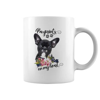 Womens French Bulldog Frenchie Mom Frenchie Mama Black Frenchie V-Neck Coffee Mug | Mazezy