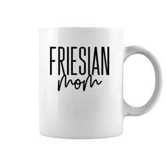 Womens Friesian Mom Horse Friesian V Neck Coffee Mug | Mazezy
