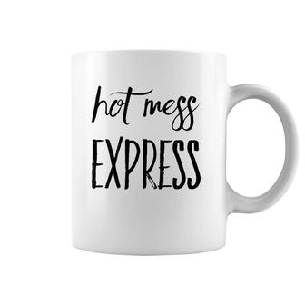 Womens Hot Mess Funny Hot Mess Express Coffee Mug | Mazezy