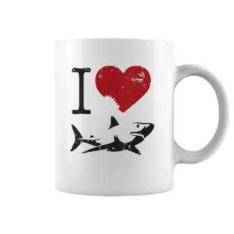 Womens I Love Sharks Funny Marine Biologist Coffee Mug | Mazezy