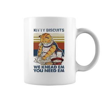 Womens Kitty Biscuits You Need Em We Knead Em Baker Baking Coffee Mug | Mazezy