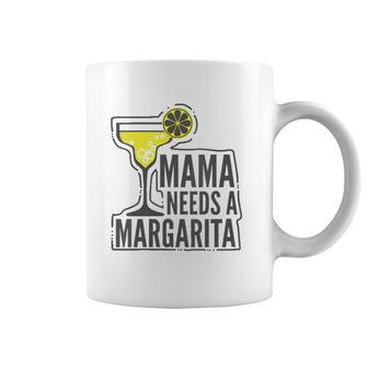 Womens Mama Needs A Margarita Funny Mother's Day Gift V-Neck Coffee Mug | Mazezy