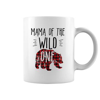 Womens Mama Of The Wild One Buffalo Plaid Lumberjack 1St Birthday Coffee Mug | Mazezy