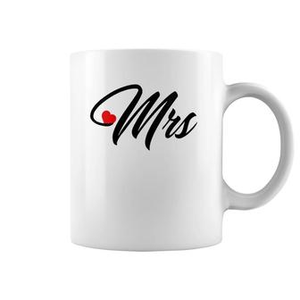 Womens Matching Mr & Mrs Married Couple Gifts Mister And Misses V-Neck Coffee Mug | Mazezy