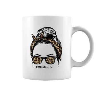Womens Mom Life Woman Leopard Bandana Sunglasses Mother's Day Women Coffee Mug | Mazezy