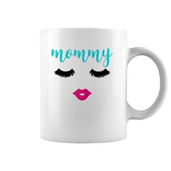 Womens Mommy Eyelashes And Lips For Makeup Lover Mother's Day Coffee Mug | Mazezy